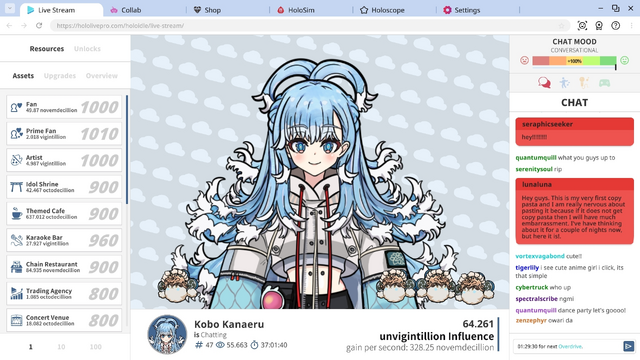 ホロライブ・兎田ぺこらがクリッカーゲーム『Holoidle』に参戦！こぼ・かなえるなども追加のDLC「Idol Character Pack」配信開始