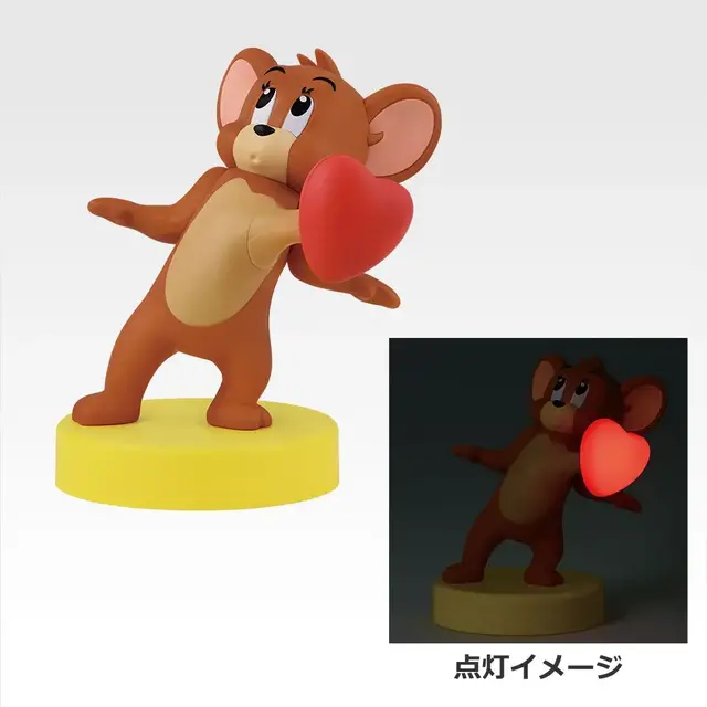 「トムとジェリー」新作一番くじの全ラインナップ公開！くったりポーズのぬいぐるみや、飛び出したハートが光るフィギュアなどがズラリ