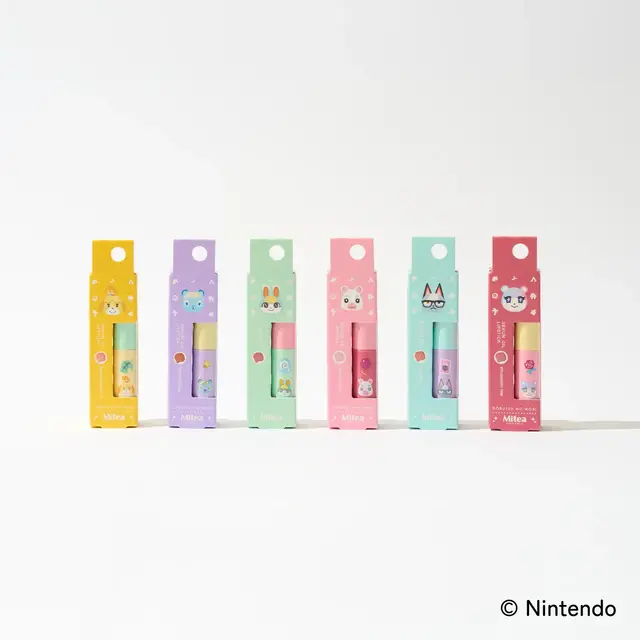 『どうぶつの森』スキンケアアイテムのパッケージが可愛い！葉っぱのマーク型リップケースや、ダイカットミラーなど雑貨も