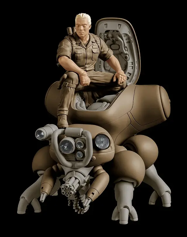 コミックス版「攻殻機動隊」が“手のひらサイズ”でプラモ化！草薙素子、バトーがフチコマと一緒にたたずむ―クリアパーツの光学迷彩バージョンも