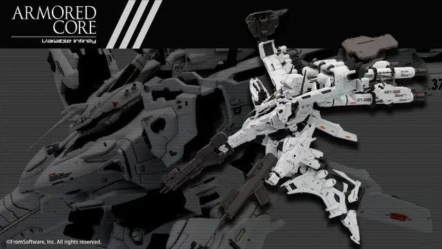 『アーマード・コア』より「ラインアーク ホワイト・グリント＆V.O.Bセット」が再生産！塗装しやすい通常成型色に変更