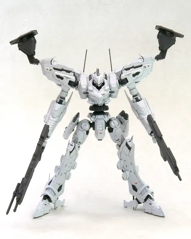 『アーマード・コア』より「ラインアーク ホワイト・グリント＆V.O.Bセット」が再生産！塗装しやすい通常成型色に変更