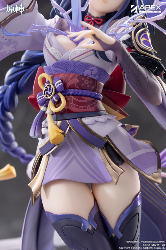 『原神』より「雷電将軍」フィギュアが予約開始！胸元から「夢想の一太刀」引き抜く姿を、雷のエフェクトパーツたっぷりに再現
