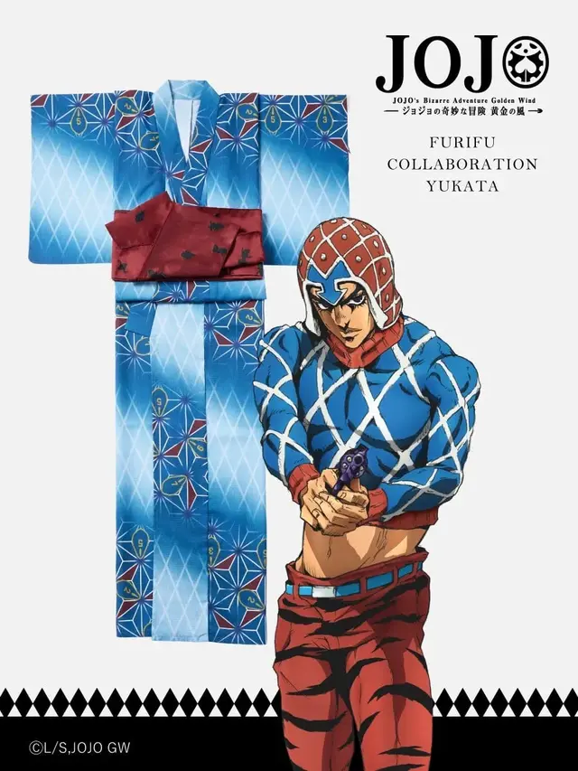 「ジョジョ」5部コラボ浴衣が、超オシャレ！ジョルノやブチャラティをモチーフにした全7種