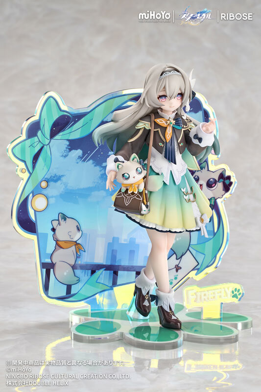 『崩壊：スターレイル』ホタルが可愛い“ちびねこシリーズ”フィギュアに！ 専用アクリルスタンドの背景付き台座も