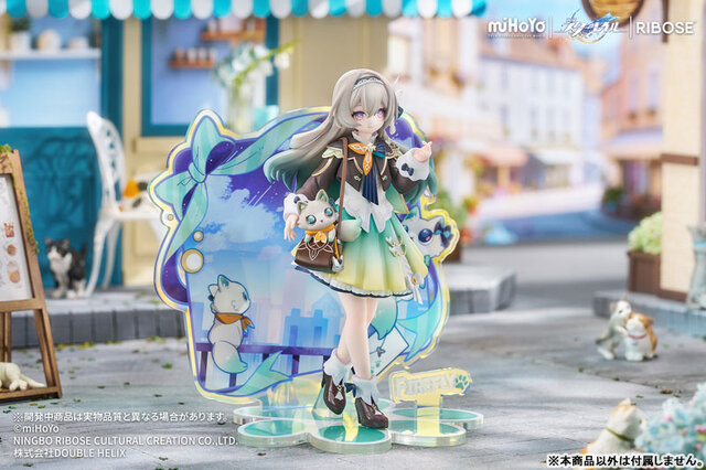『崩壊：スターレイル』ホタルが可愛い“ちびねこシリーズ”フィギュアに！ 専用アクリルスタンドの背景付き台座も