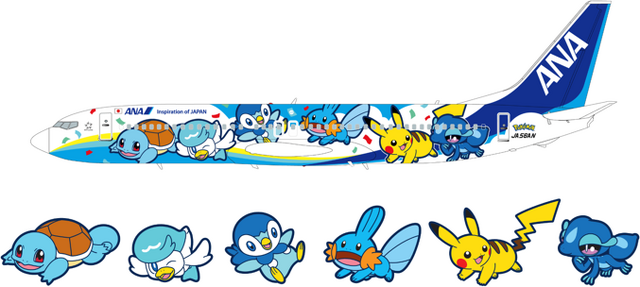 ANAコラボの「ポケモンジェット 青」が素敵！歴代作品や新作『ウインド・ウェーブ』からみずポケモンが集結し旅を盛り上げる