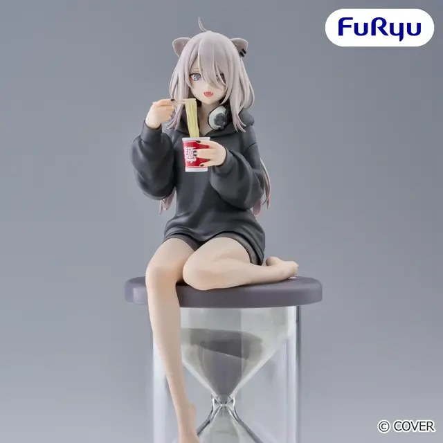 太ももが露わなルームウェア！「ホロライブ」獅白ぼたんの砂時計付きフィギュア「ぬーストプラス」が7月第5週よりプライズ順次展開