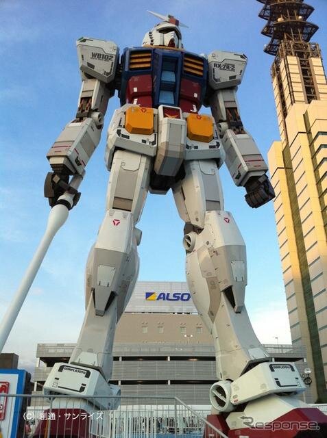 2010年に東静岡に登場した実物大ガンダム（C）創通・サンライズ