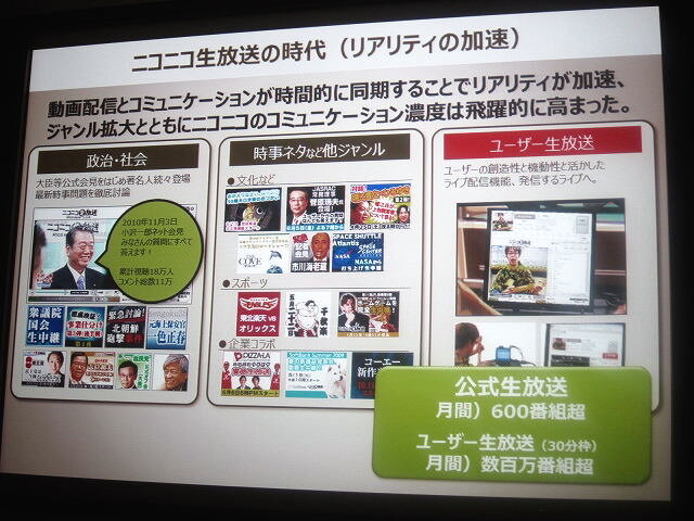 アーカイブ動画から生放送へ