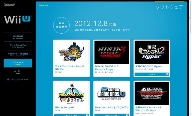 【Nintendo Direct】Wii Uローンチタイトルは『MH3G HD Ver.』など9本！今度のラインナップも明らかに