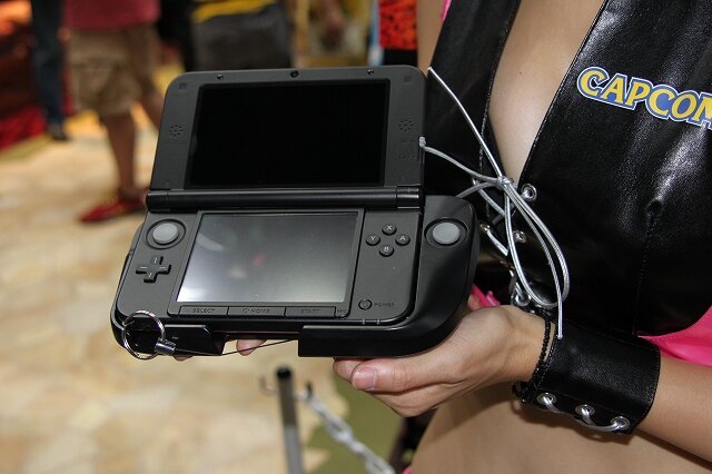 【TGS 2012】3DS LLでも「拡張スライドパッド」で快適なモンハンを！LL用が初披露