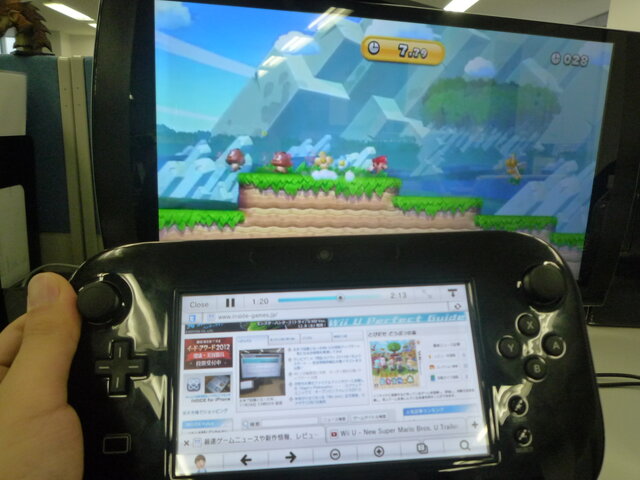 TVにはYouTubeがそのまま流され、GamePadでは別のサイトを閲覧できます