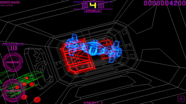 プレイでは敵機や弾だけでなくコースの障害物も避ける必要があるので、回避動作はかなり重要になります。