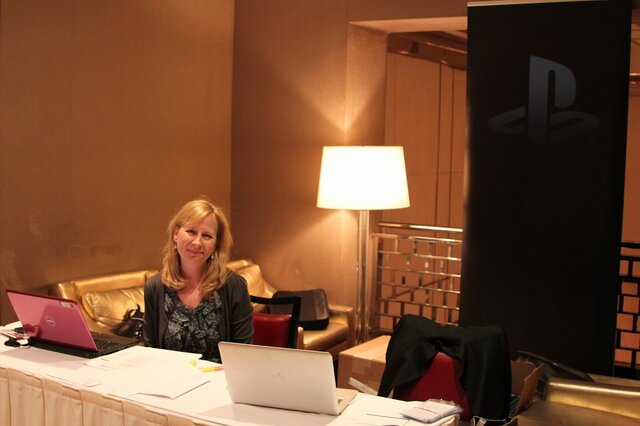 バッジ受け渡し会場