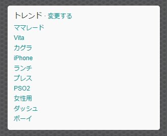 12時時点のTwitterトレンド