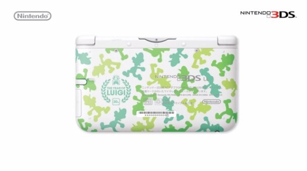 『ニンテンドー3DS LL ルイージ30周年パック』裏