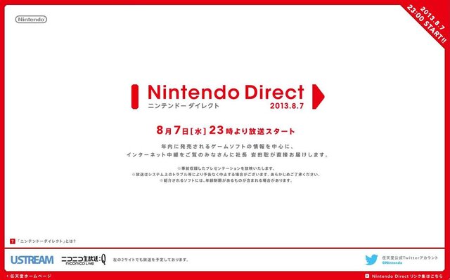 Nintendo Direct 2013.8.7