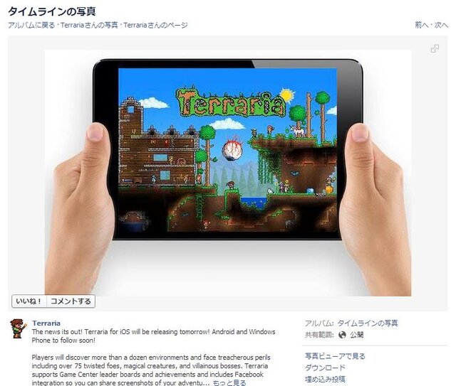 2Dサンドボックス『テラリア』のiOS版が明日リリースへ、Android、WPでも後日配信