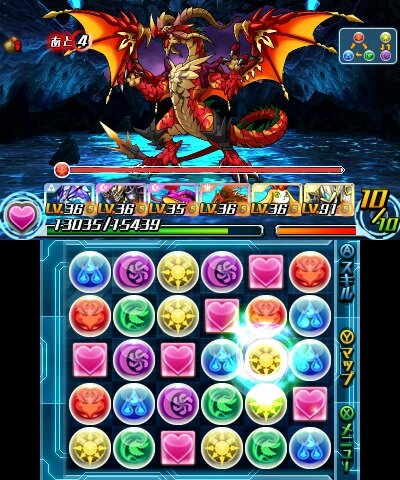 『パズドラZ』Zドロップバトル画面1