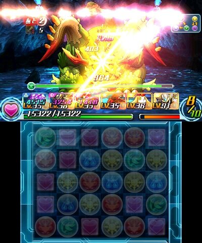 『パズドラZ』Zドロップ発動画面