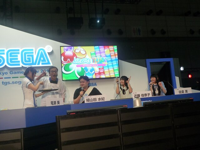 【東京ゲームショウ2013】ルルーとウイッチが『ぷよぷよテトリス』対戦プレイに挑戦！公開アフレコも盛りあがったステージレポ