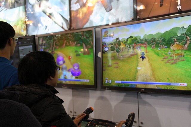 【G-STAR 2013】Sports＋Game！様々なデバイスとスポーツ用品を繋げるAmusewayブースレポート ― 対応ゲームにはケロロ軍曹の姿も