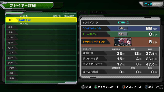 プレイヤー詳細