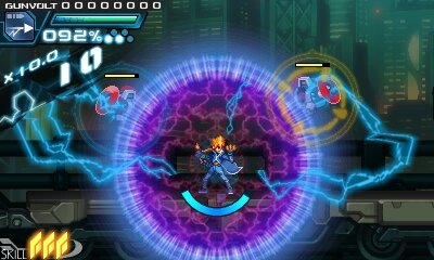 『ロックマンゼロ』などを手がけたインティ・クリエイツ×稲船敬二の2Dアクション『蒼き雷霆 ガンヴォルト』が3DS向けに発表