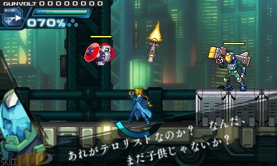 『ロックマンゼロ』などを手がけたインティ・クリエイツ×稲船敬二の2Dアクション『蒼き雷霆 ガンヴォルト』が3DS向けに発表