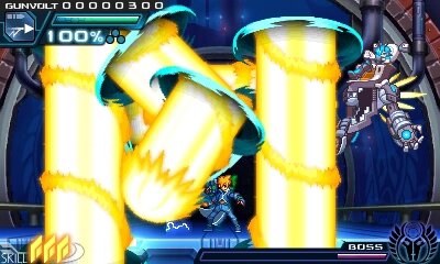 『ロックマンゼロ』などを手がけたインティ・クリエイツ×稲船敬二の2Dアクション『蒼き雷霆 ガンヴォルト』が3DS向けに発表