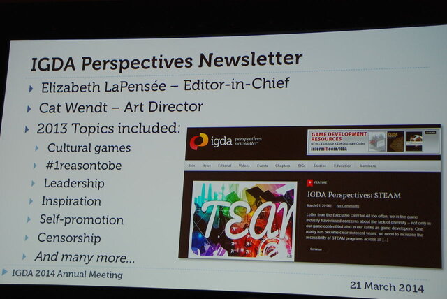 【GDC 2014】20周年を迎えたIGDAが、新たにゲーム開発者の満足度調査を開始～年次総会レポート