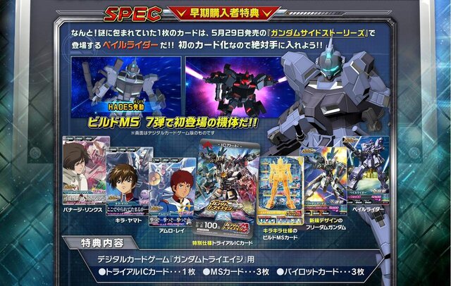 『ガンダムトライエイジSP』収録MSなどの一部が判明 ─ 「ガンダムビルドファイターズ」からの参戦も