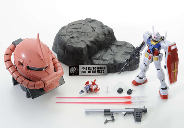 35周年を記念する「ガンダム＆シャア専用ザクヘッド(プレミアムVer.)」のビネットアイテムが登場