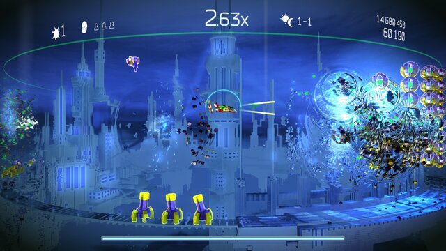 PS4『RESOGUN』ボクセルによる機体設計とオフライン協力プレイを追加するアップデート実施