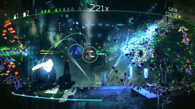 PS4『RESOGUN』ボクセルによる機体設計とオフライン協力プレイを追加するアップデート実施