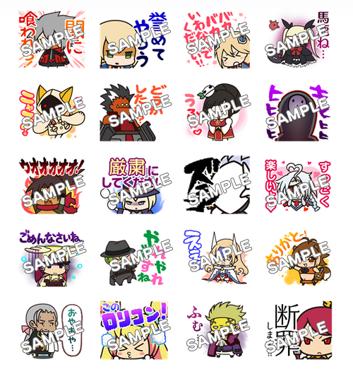 『BLAZBLUE』のちびキャラがキュートでコミカルな「LINEスタンプ」になって登場