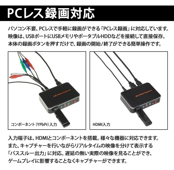 ゲーム画面をPCなしでUSBメモリに録画できる「HDMIビデオキャプチャーボックス」登場