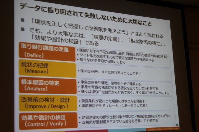 【CEDEC 2014】データの見方を間違えて失敗した5つの例・・・DeNAの分析担当者が語る