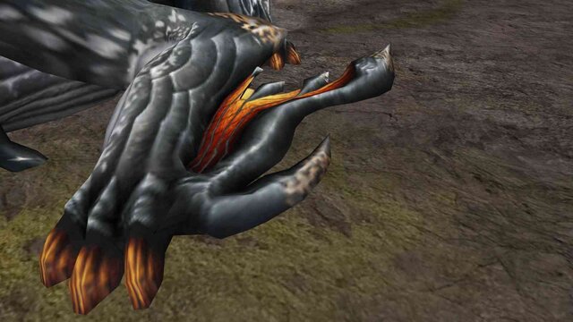 腕に生えている翼は小さく、翼膜からは筋が浮き上がっていた。