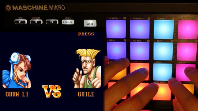 『スト2』をプレイしつつ、ガイルステージのドラムを演奏!?まさかの同時プレイを「Maschine」で実現した動画が公開