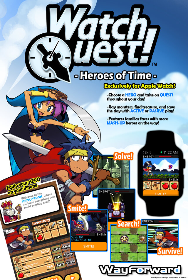 Apple Watch向けファンタジーアドベンチャー『WATCH QUEST』発表…時計でゲームをする時代へ