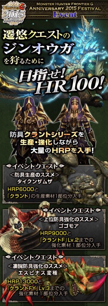 『MHF-G』8周年記念イベント・アイテムを一挙紹介