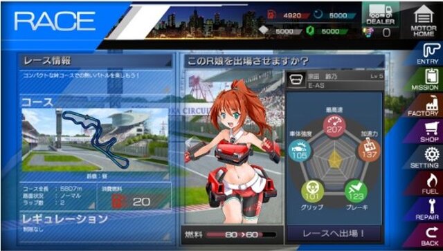 DMM、今度は“スポーツ車や芝刈り機”を擬人化！『レーシング娘。』発表…ワックスがけや、服が透けるシャワー要素も