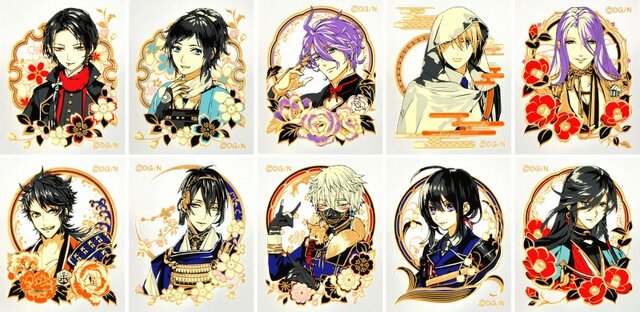 『刀剣乱舞』の彩蒔絵シール発売決定、三日月宗近や歌仙兼定などがラインナップ