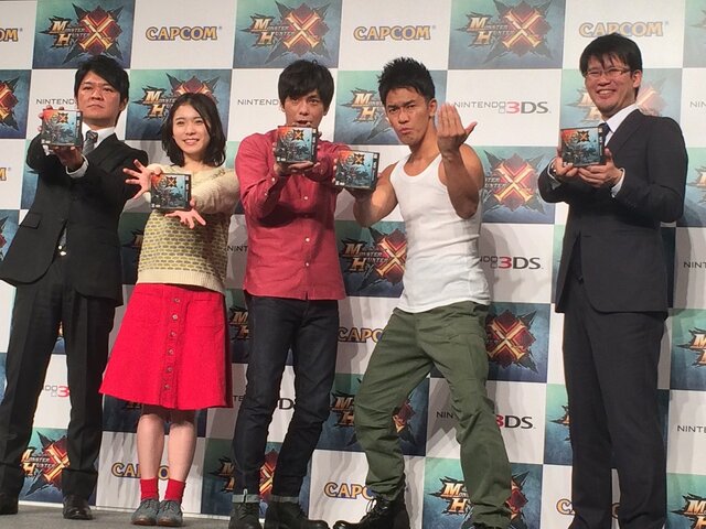 【レポート】『モンハン クロス』TVCM完成発表会にDAIGO、井上聡、松岡茉優、武井壮が集合