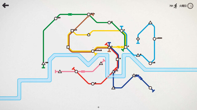 “地下鉄網を最適化し続ける”線路敷設ゲーム『Mini Metro』配信開始 ― 最初は3駅から開始するも、次第に利用者が増加し…