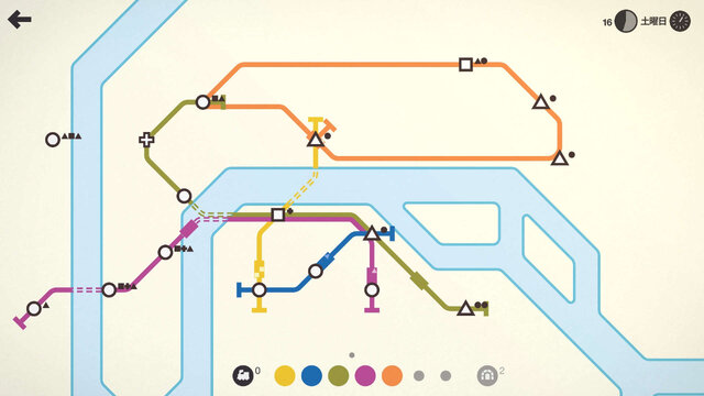 “地下鉄網を最適化し続ける”線路敷設ゲーム『Mini Metro』配信開始 ― 最初は3駅から開始するも、次第に利用者が増加し…