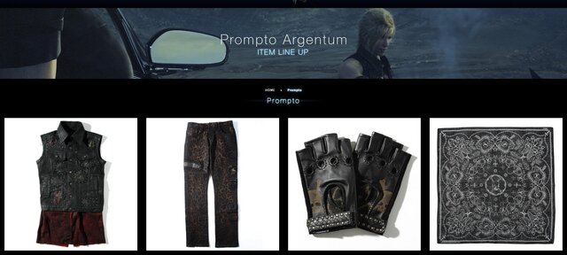 「Roen×FINAL FANTASY XV WEB STORE」より