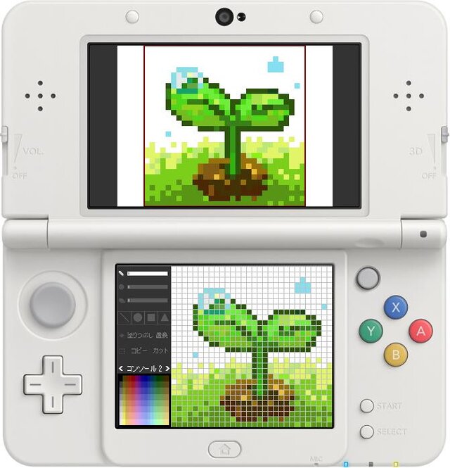 3DS向けドット絵制作ツール『ドットペイント』配信決定、シェイプツールなど様々な機能を搭載